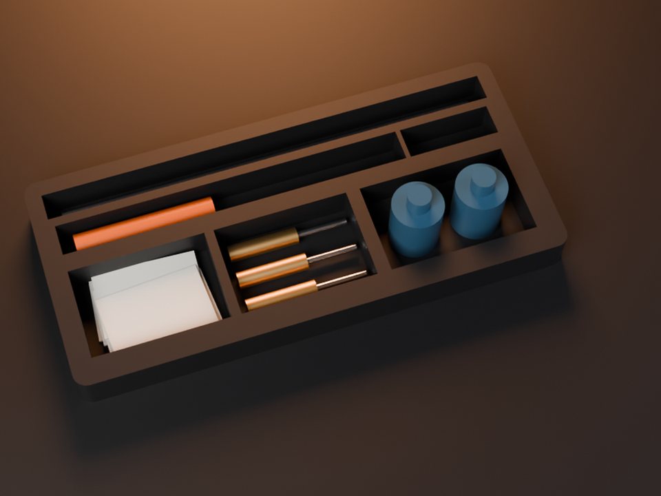 Cleaning kit tray (render)